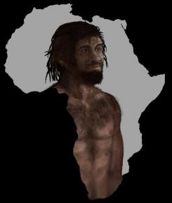 现代人类站在非洲的轮廓。图片由卡伦卡尔工作室。